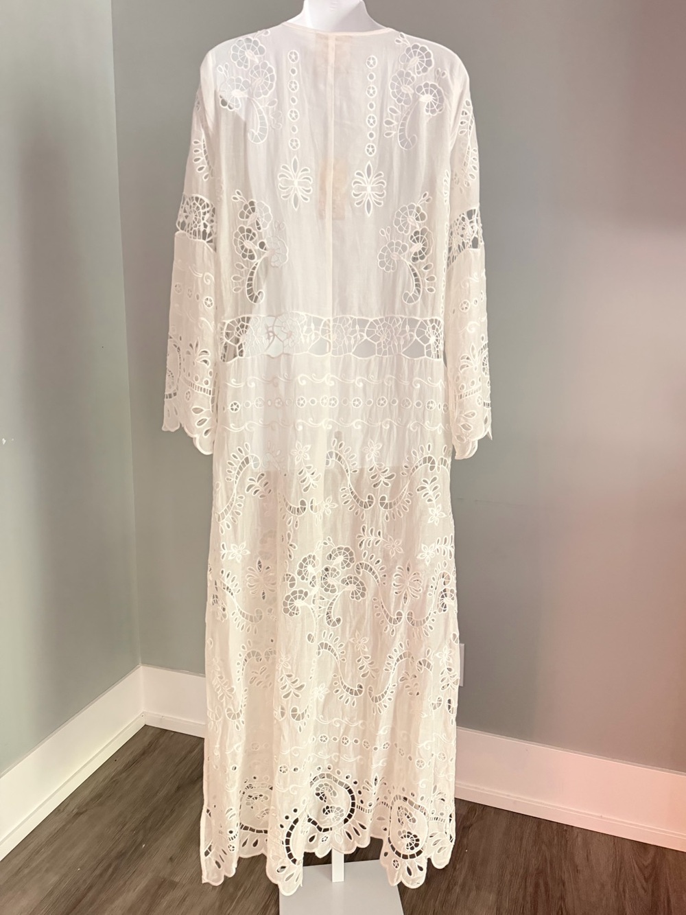 JOHNNY WAS Beautiful Charlotta Eyelet Silk Maxi Dress Sz S NWT $598!! - Picture 4 of 5
